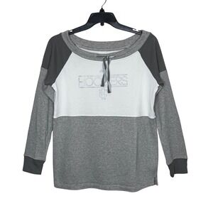 Adidas‎ Women's Gray/White IU Hoosiers Boat Neck French Terry Sweatshirt Size Lg